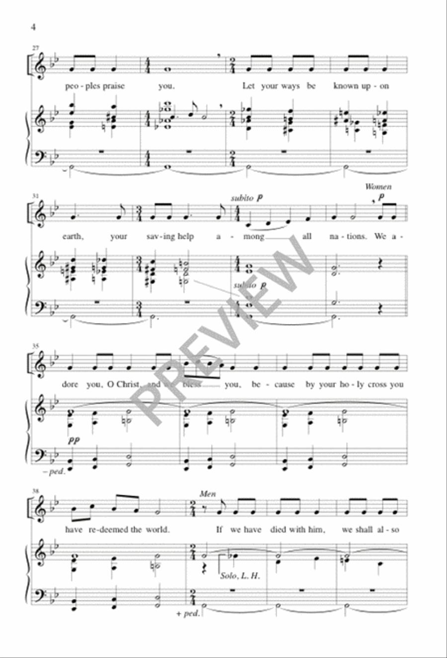 A Canticle Intonation for Good Friday or Lent Unison Choir scores gallery preview page 4