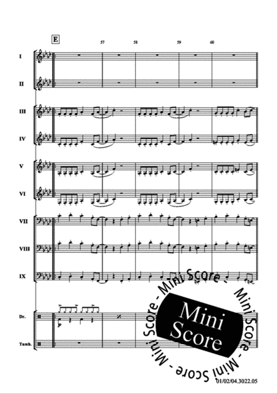 Our Man in Beirut Fanfare Band scores gallery preview page 17