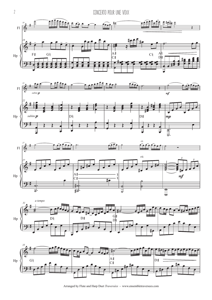 Concerto Pour Une Voix Flute scores gallery preview page 3