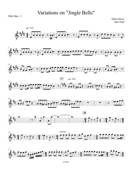 Jingle Bells for Sax Quartet image number null
