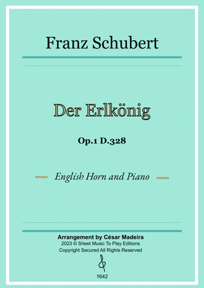 Book cover for Der Erlkönig by Schubert - English Horn and Piano (Full Score and Parts)