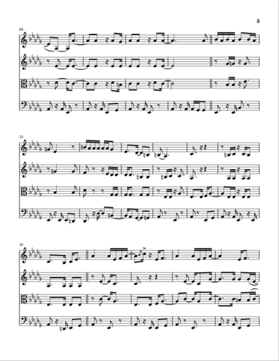Workin' Man Blues String Quartet scores gallery preview page 6