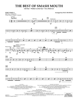 Book cover for The Best of Smash Mouth (arr. Paul Murtha) - Percussion 2