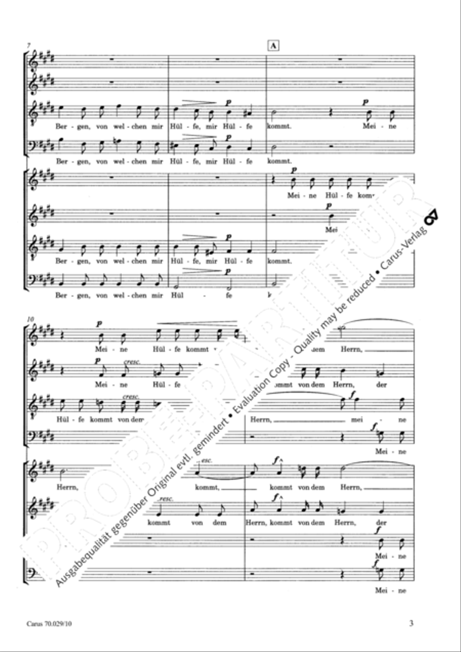 Ich hebe meine Augen auf 4-Part scores gallery preview page 4
