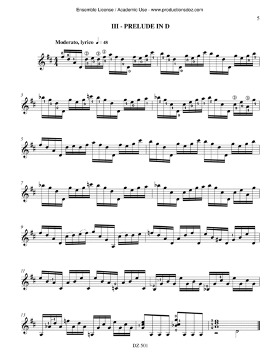Baroque and Blue Classical Guitar scores gallery preview page 5
