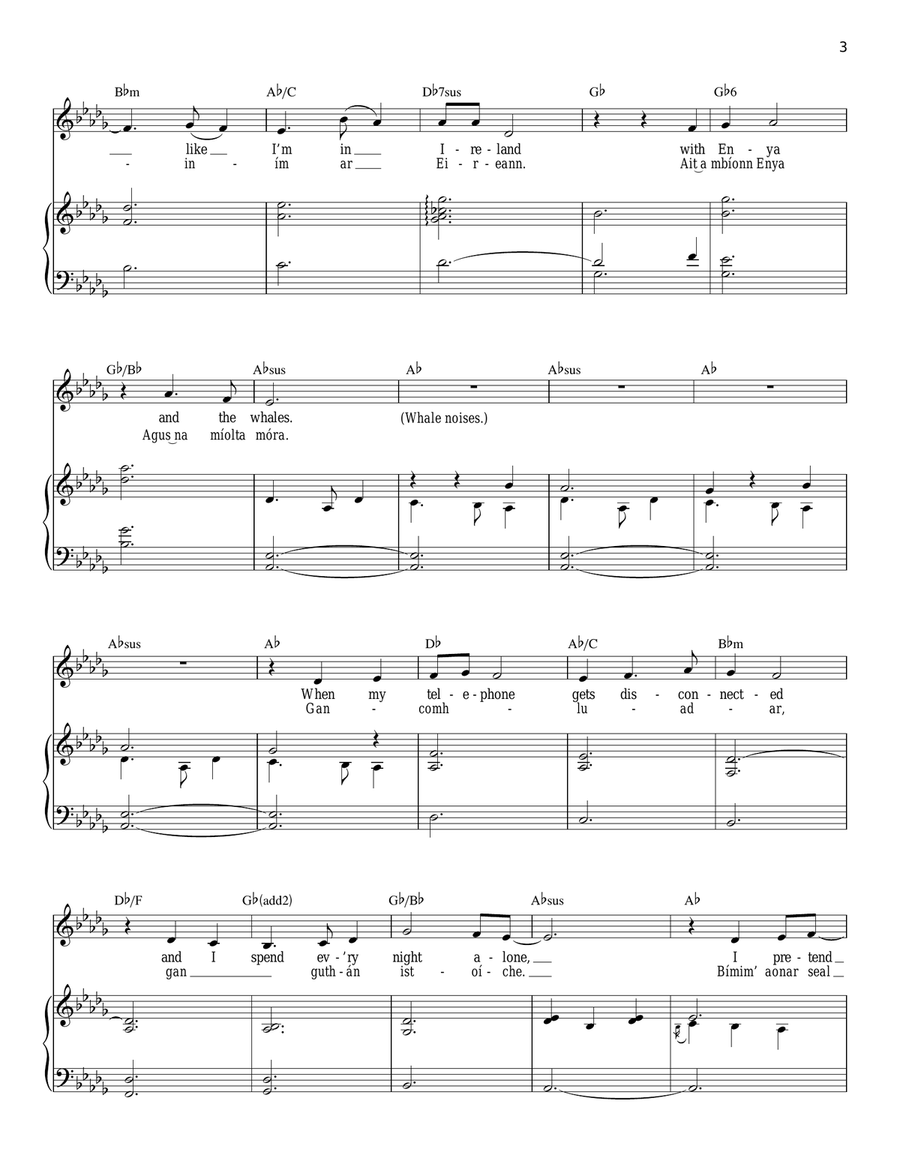 Ireland Piano, Vocal scores gallery preview page 3