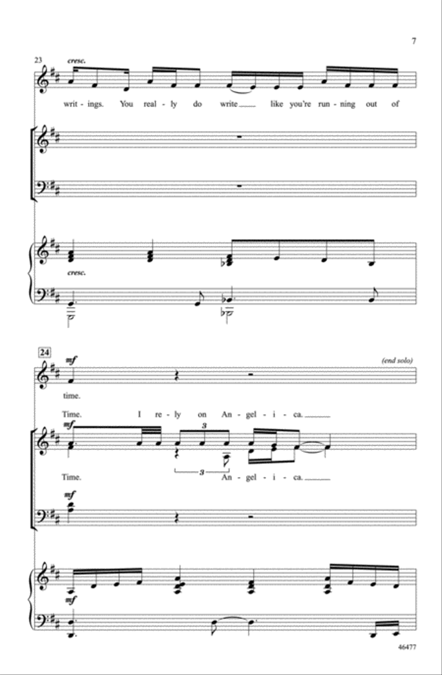 Who Lives, Who Dies, Who Tells Your Story Choir scores gallery preview page 6