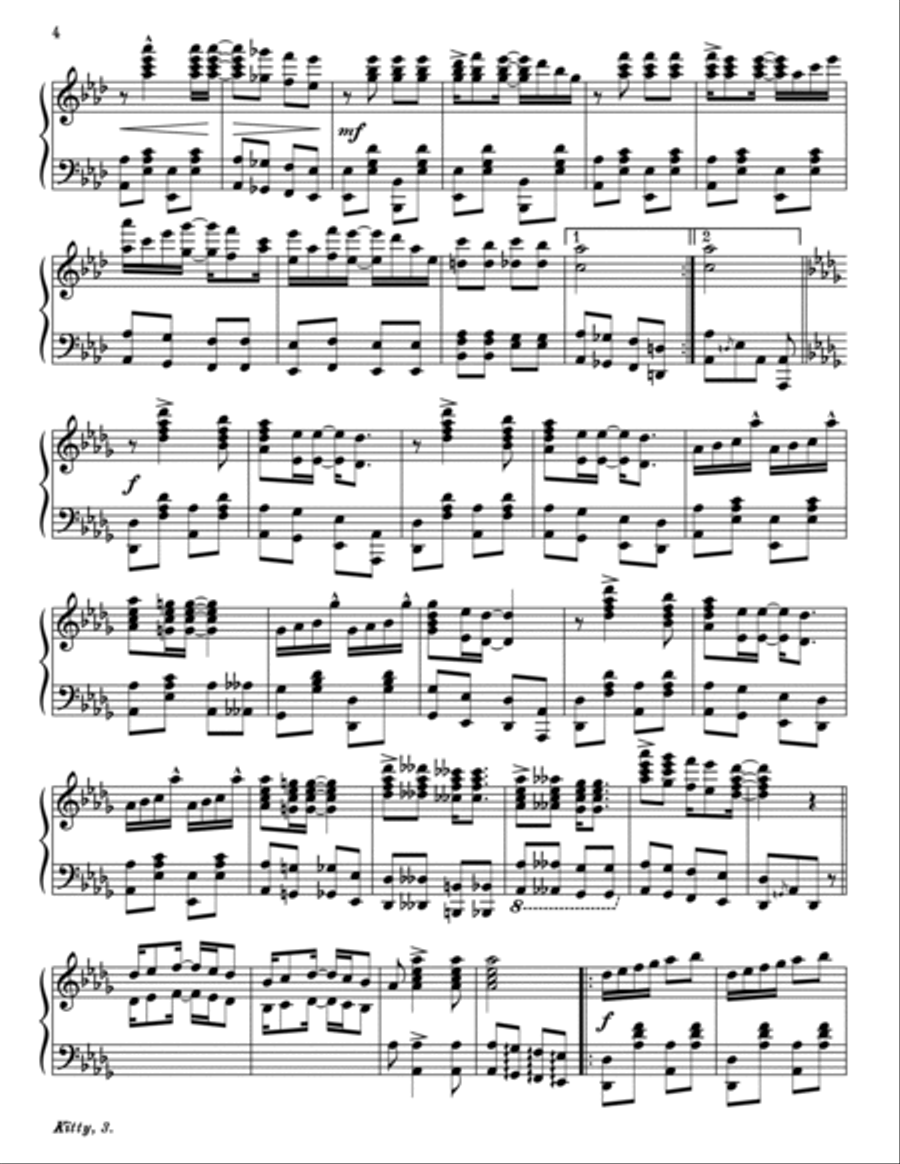 Kitty! A Two Step Piano Solo scores gallery preview page 2