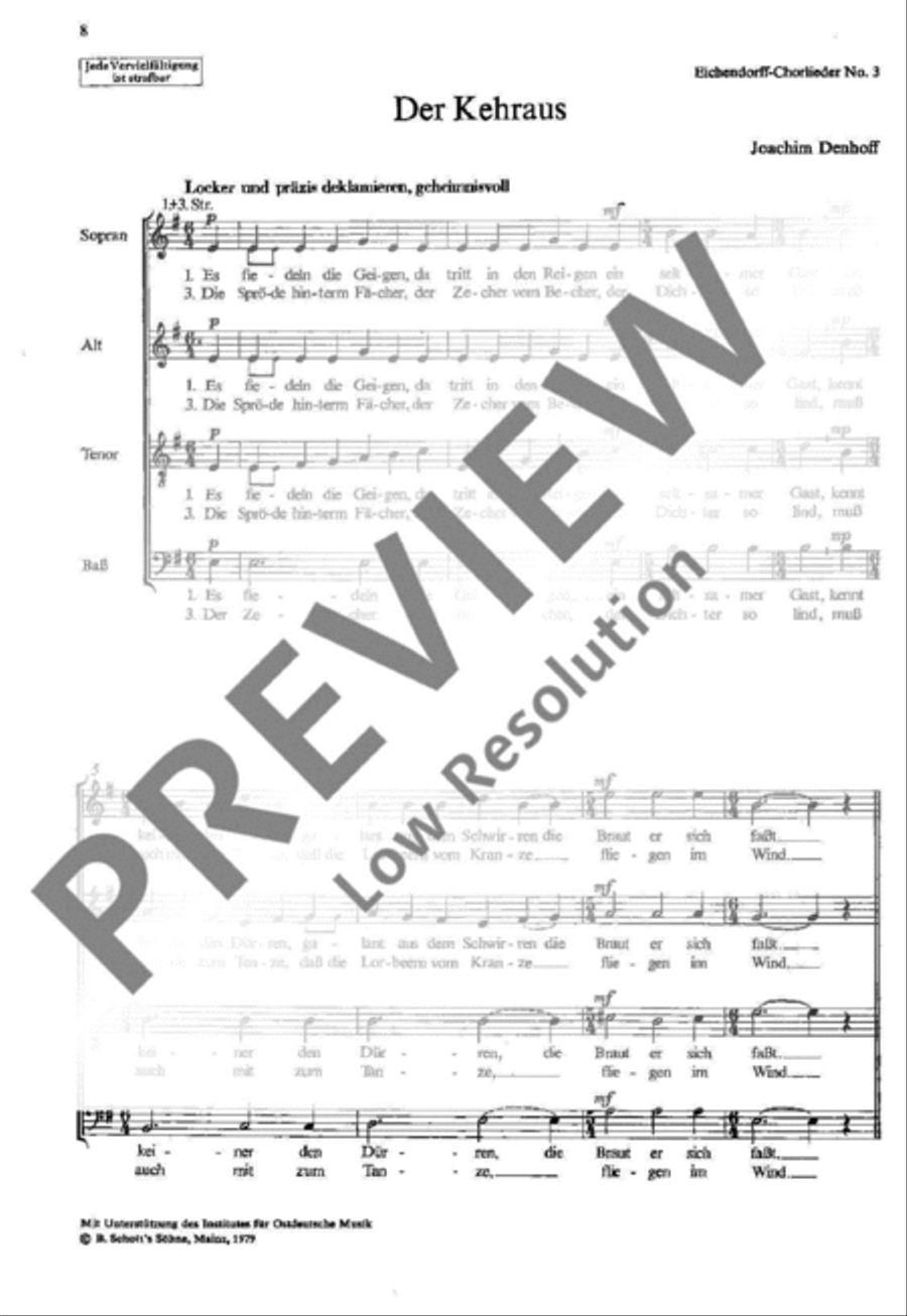 Eichendorff-Chorlieder 4-Part scores gallery preview page 8