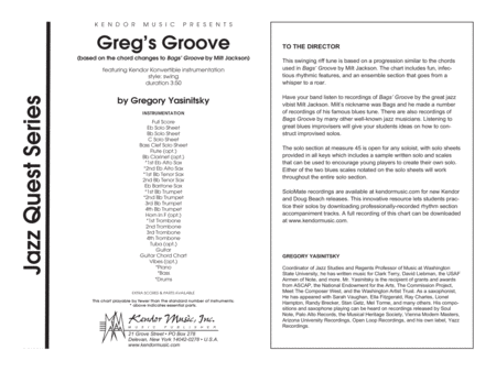 Greg's Groove - Full Score