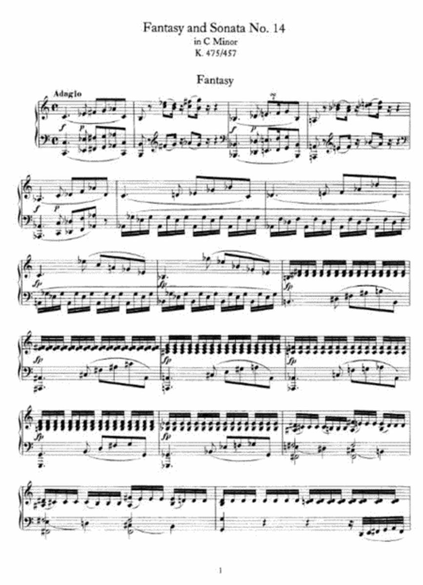 Mozart - Fantasy and Sonata No. 14 in C Minor K. 475-457