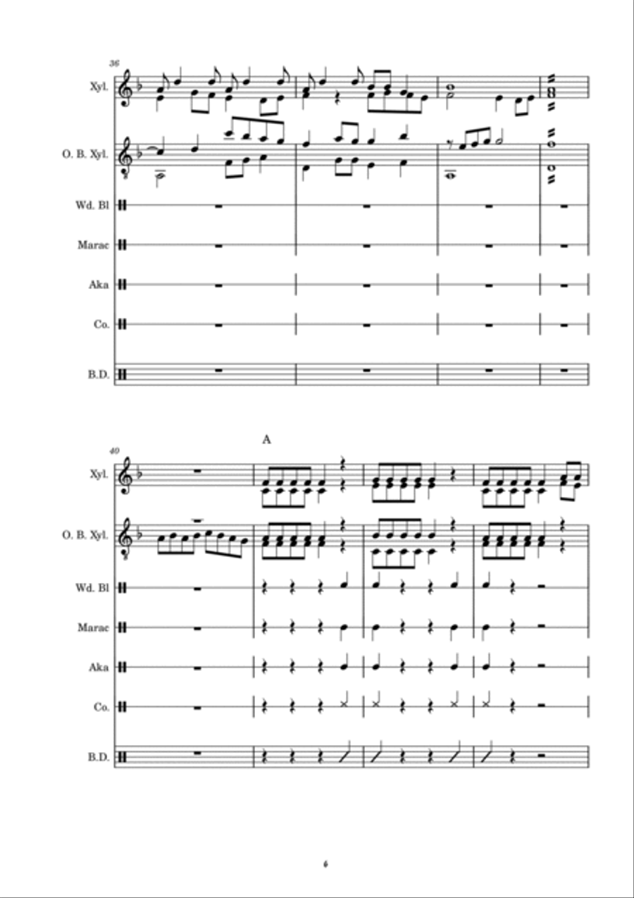 Herald (A Xylophone Ensemble) Full Orchestra scores gallery preview page 6