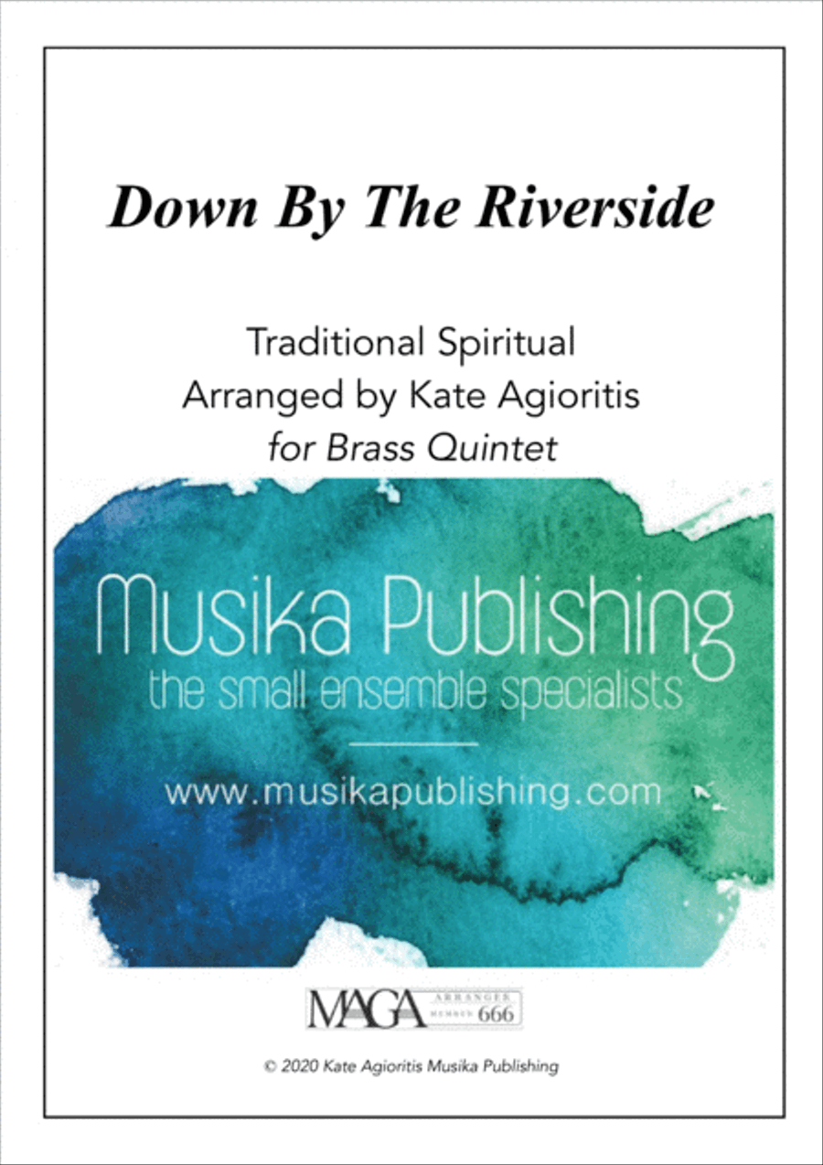Down by the Riverside - Jazz Arrangement for Brass Quintet Brass Quintet scores gallery preview page 1