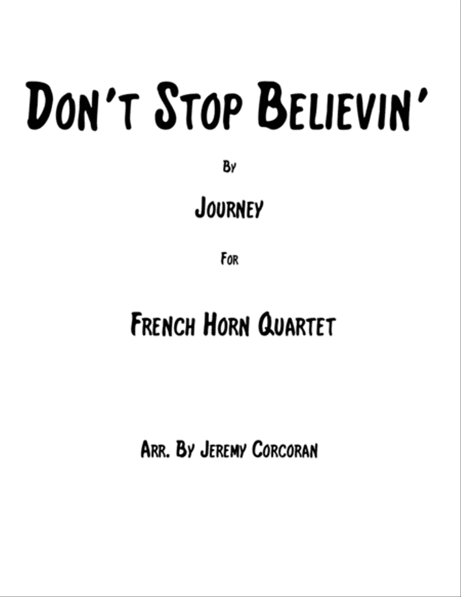 Don't Stop Believin' Brass Ensemble scores gallery preview page 1