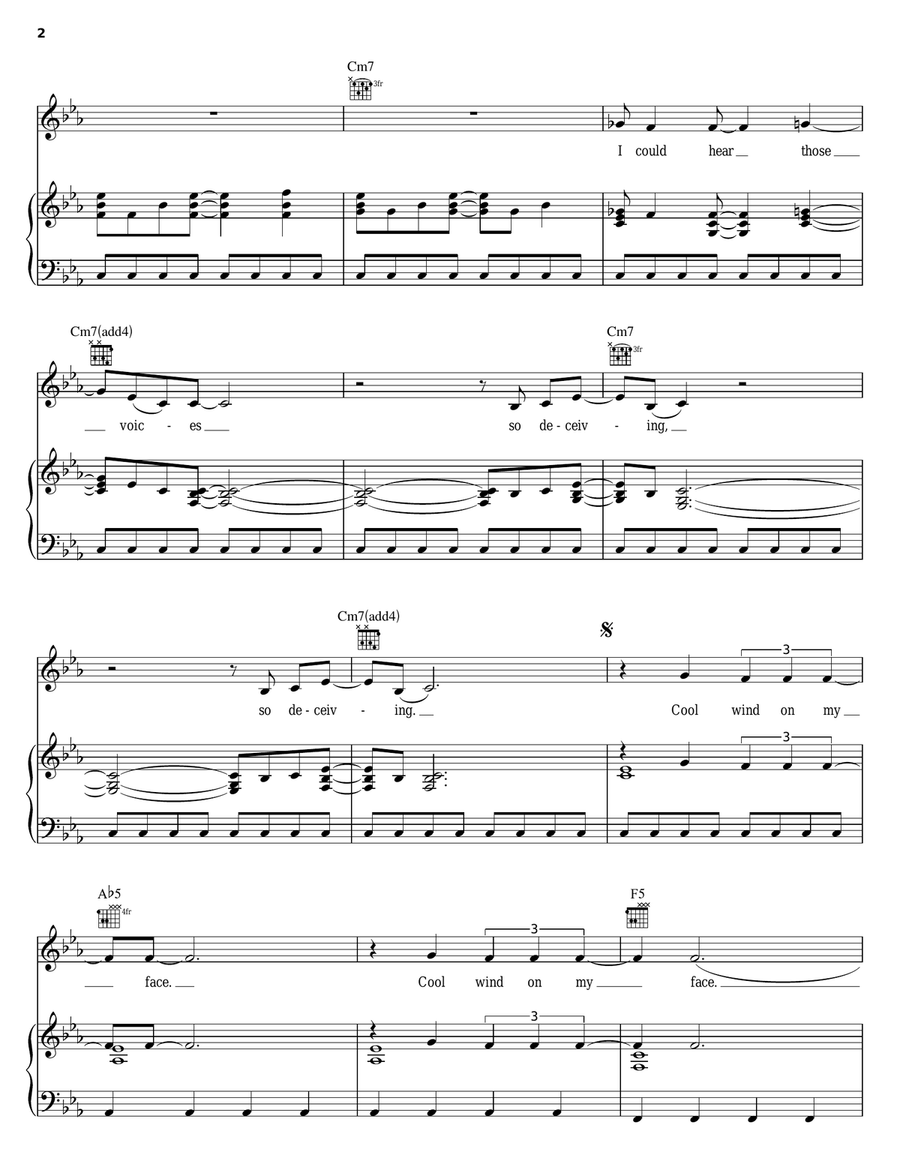 Eyes Wide Open Piano, Vocal, Guitar scores gallery preview page 2
