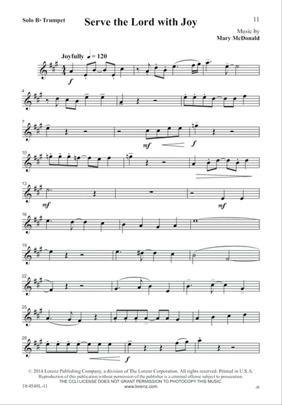 Serve the Lord with Joy 4-Part scores gallery preview page 12