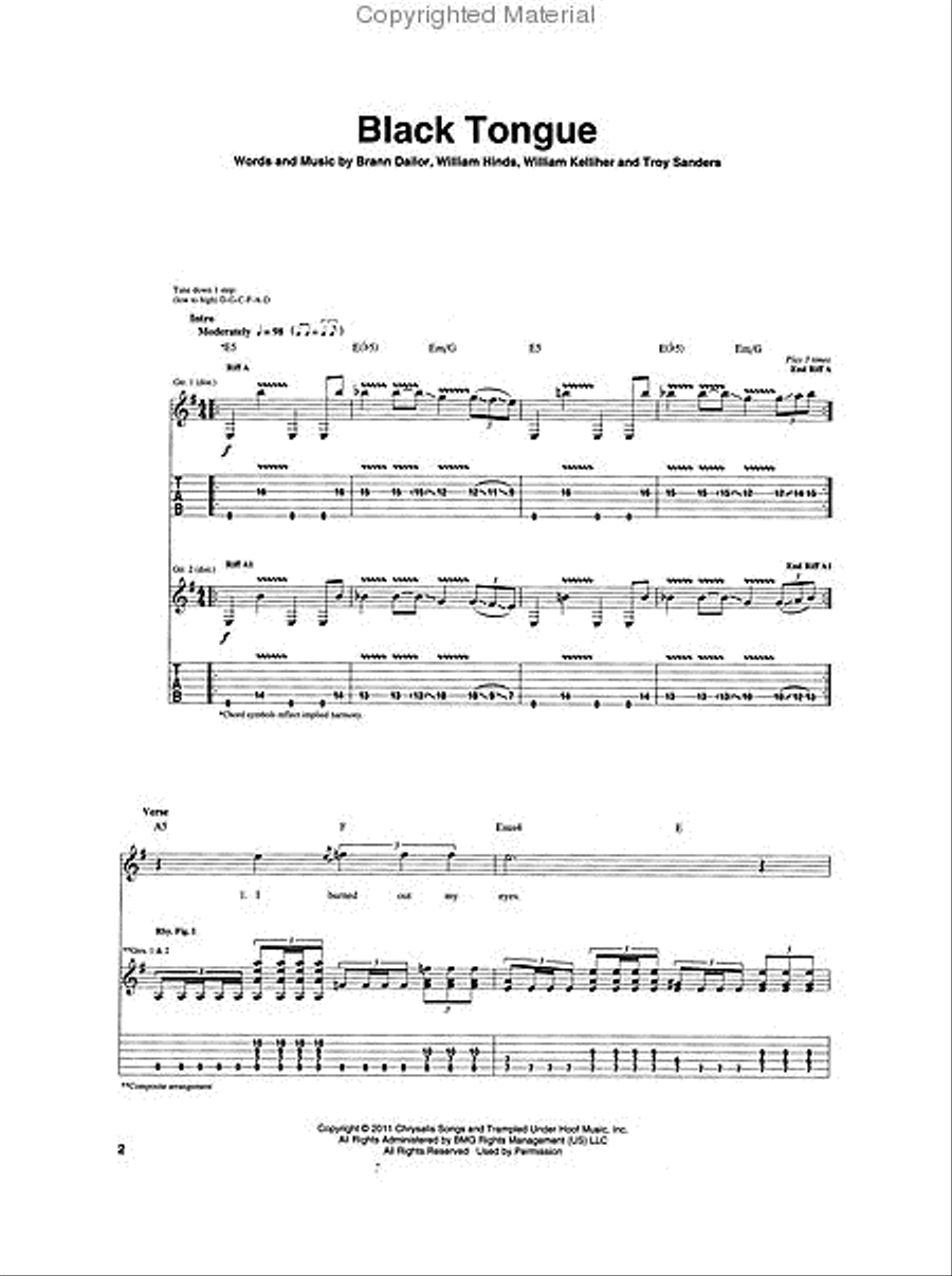 Mastodon – The Hunter Mastodon – The Hunter Electric Guitar scores gallery preview page 2