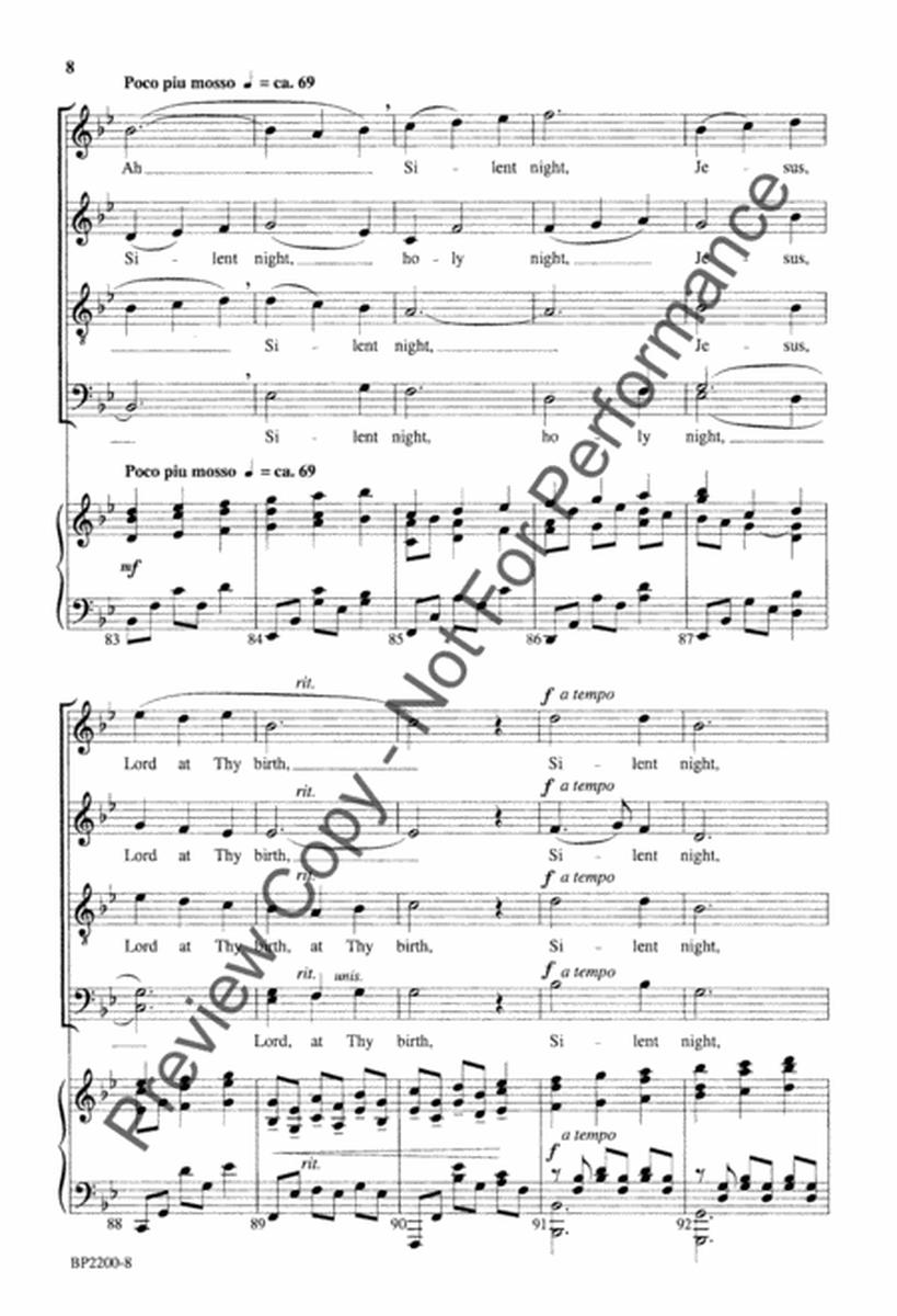 Silent Night (octavo) [SATB choir] image number null