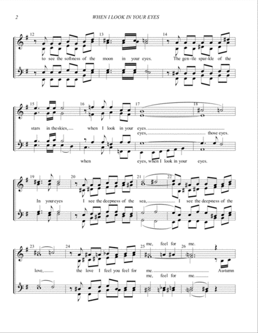 When I Look In Your Eyes SSAA scores gallery preview page 2