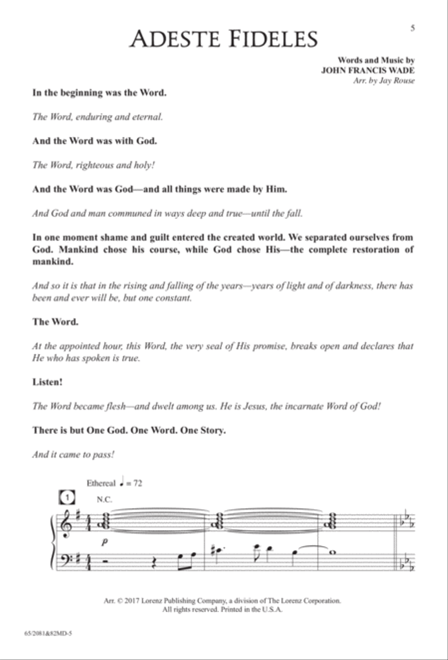 And It Came to Pass, Emmanuel - SATB Score with Performance CD image number null