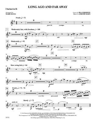 Long Ago and Far Away: 1st B-flat Clarinet