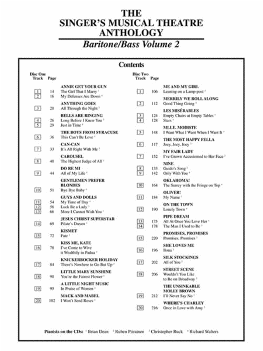 The Singer's Musical Theatre Anthology - Volume 2 - Baritone/Bass Baritone Voice scores gallery preview page 4