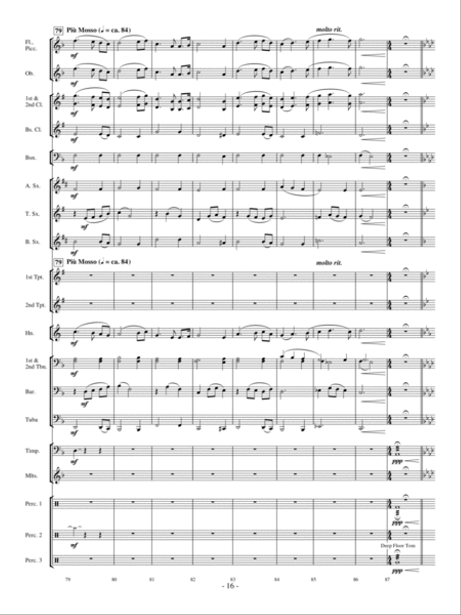 The Witch and the Saint Concert Band scores gallery preview page 15