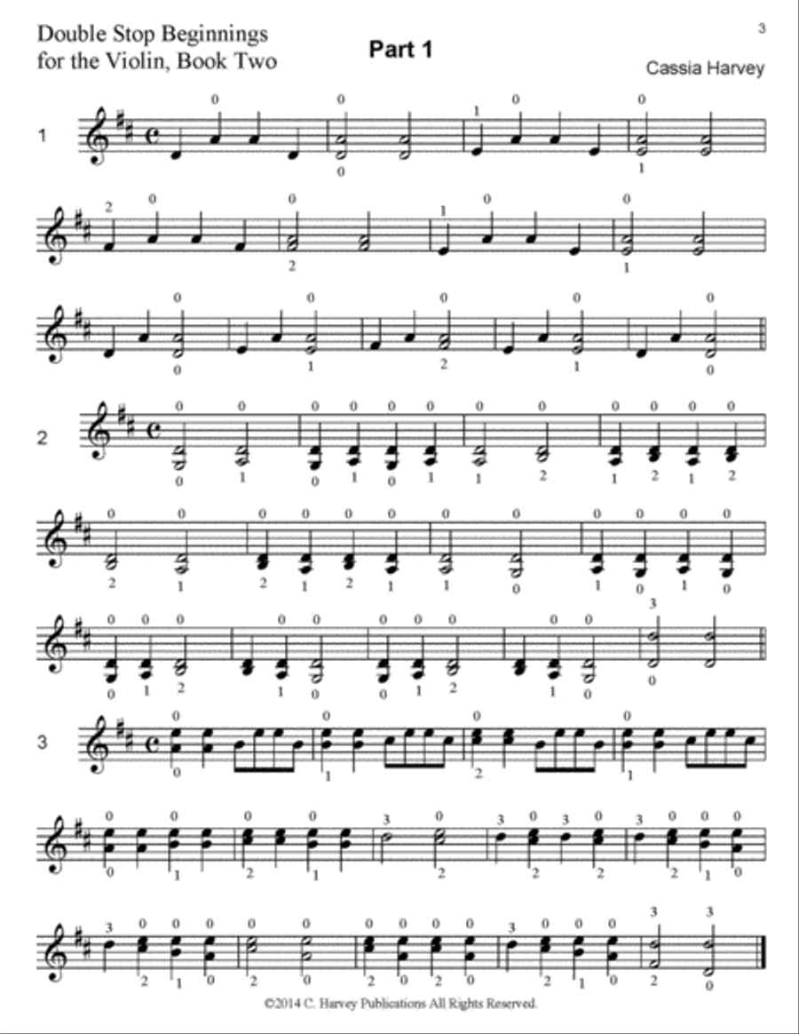 Double Stop Beginnings for the Violin, Book Two Violin scores gallery preview page 2