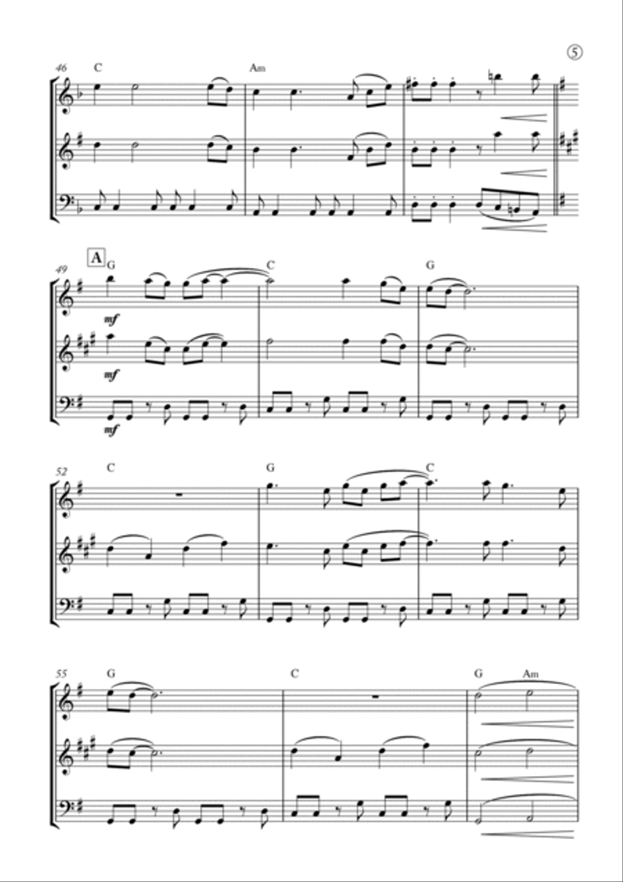 My Girl Woodwind Trio scores gallery preview page 5
