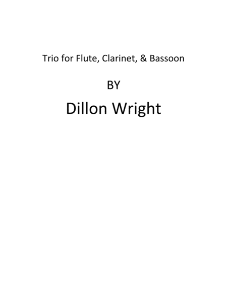 Trio for Flute, Clarinet, & Bassoon image number null