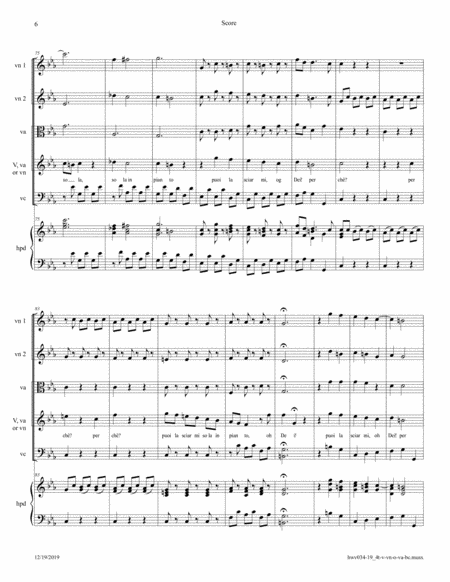 Handel: Aria "Ah mio cor!" From Alcina HWV 34; arranged for Voice, Violin or Viola, String Quartet image number null