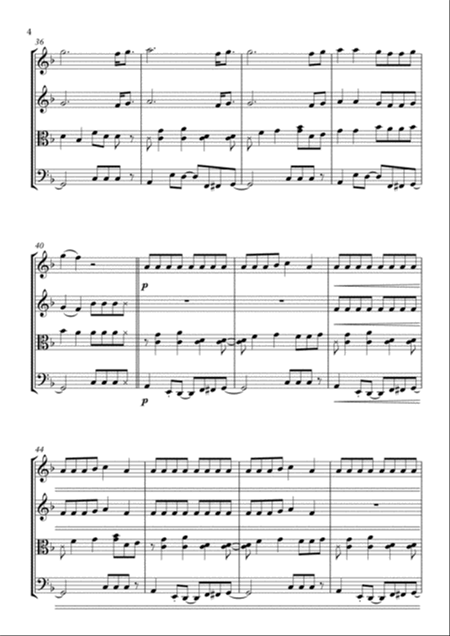 Sunday Best Sunday Best String Quartet scores gallery preview page 4