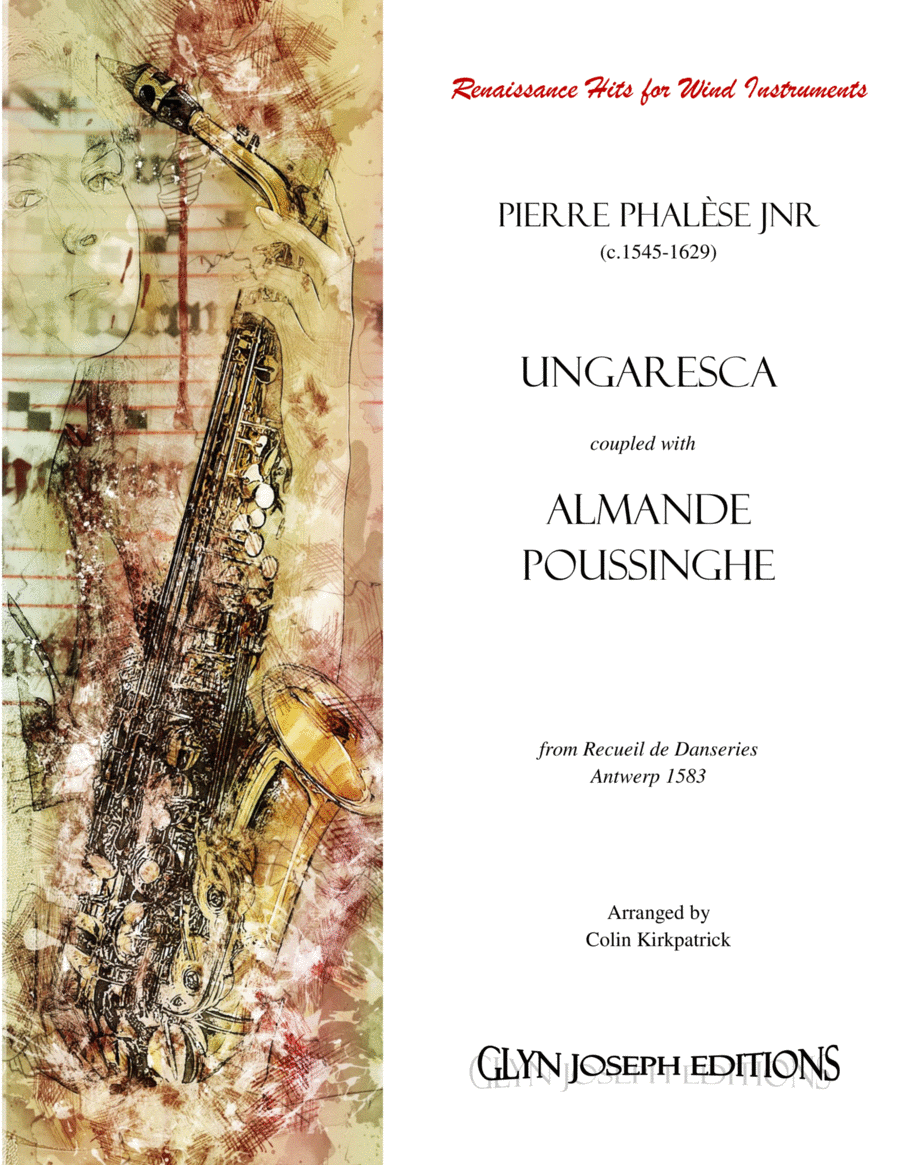 Ungaresca and Almande Poussinghe (Pierre Phalèse Jnr, 1583) for Wind Instruments Small Ensemble scores gallery preview page 1