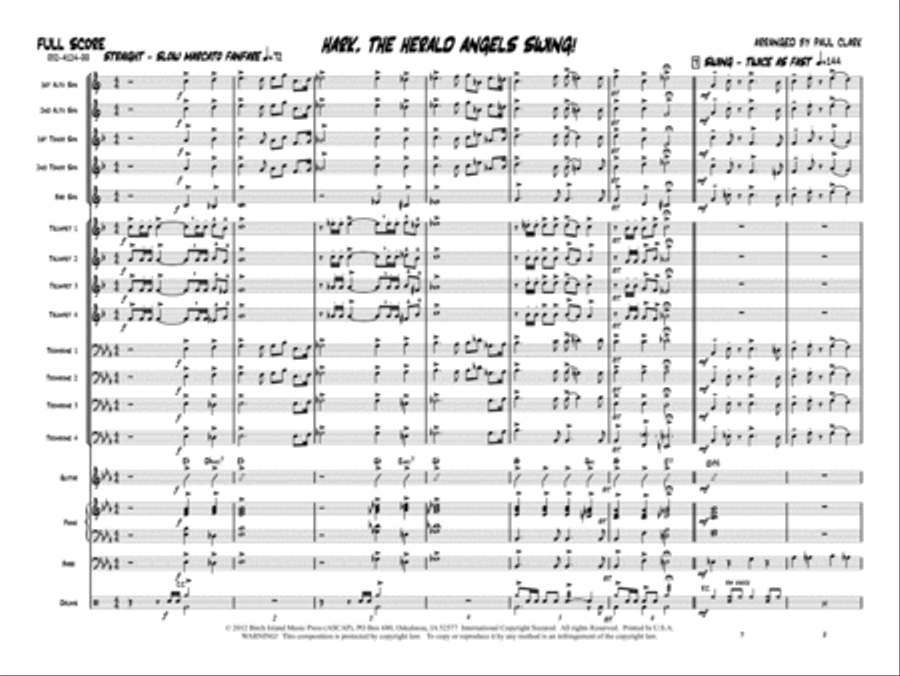 Hark The Herald Angels Swing! Jazz Ensemble scores gallery preview page 2