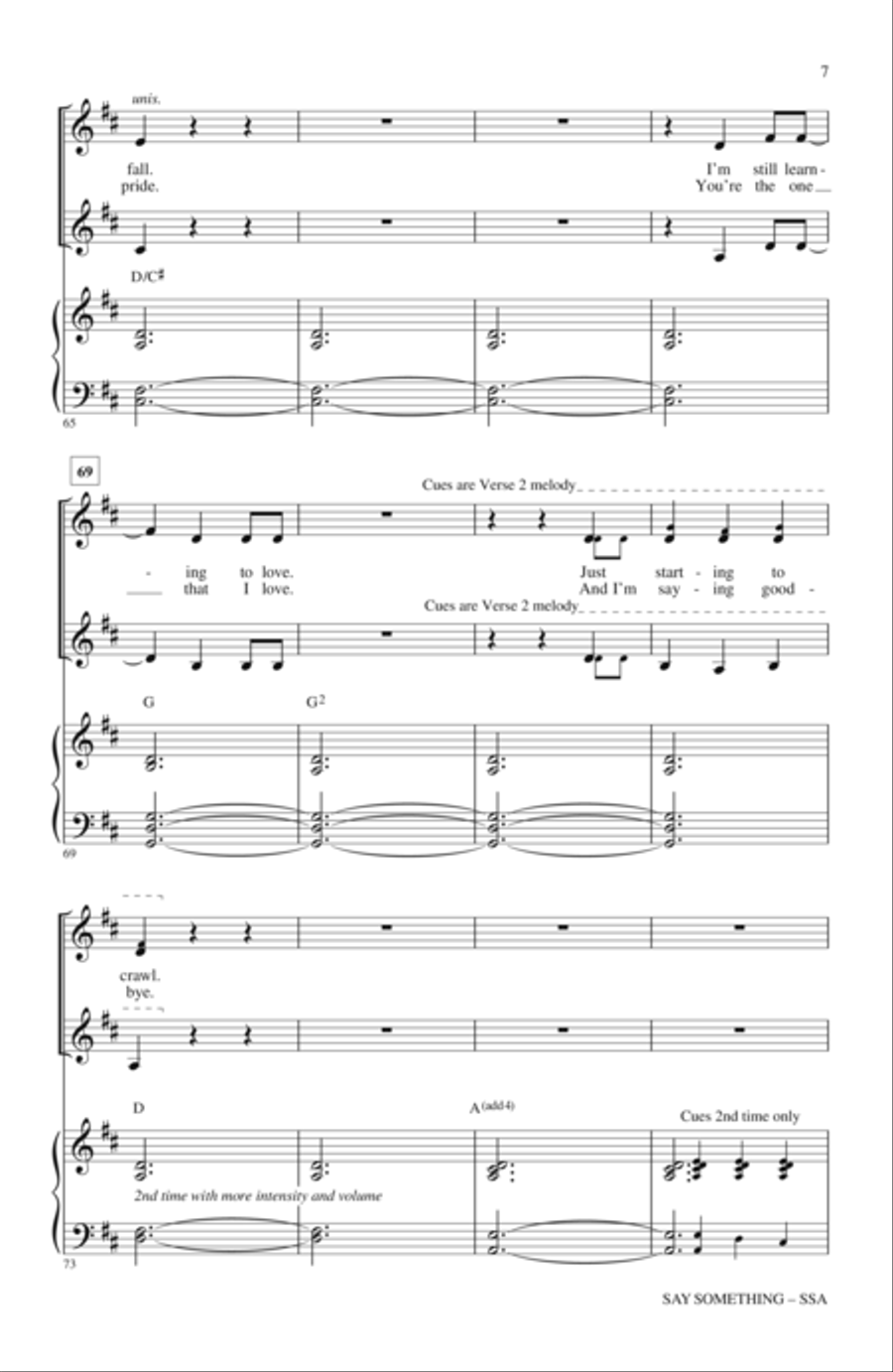 Say Something SSA scores gallery preview page 6