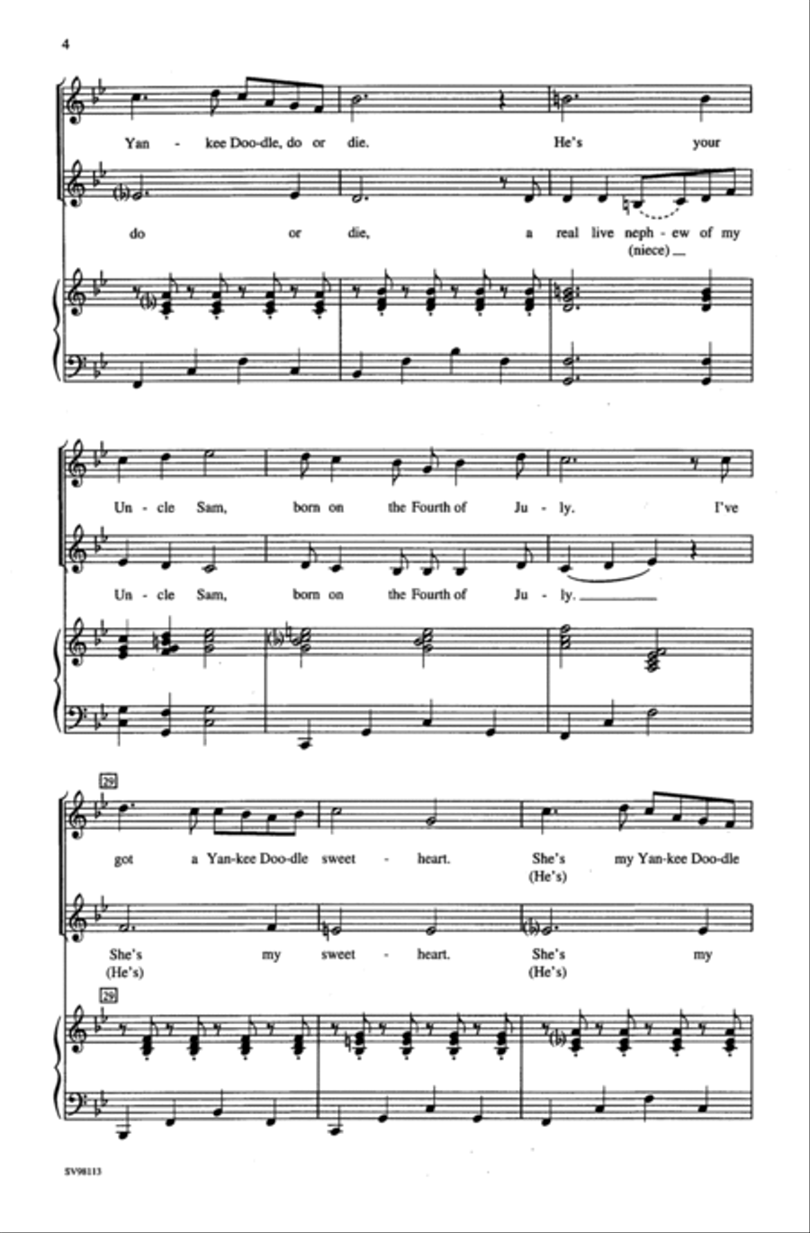 (I'm a) Yankee Doodle Dandy 2-Part scores gallery preview page 11