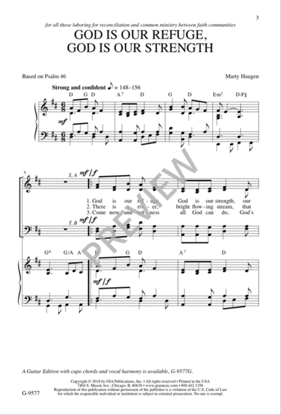 God Is Our Refuge, God Is Our Strength 4-Part scores gallery preview page 4