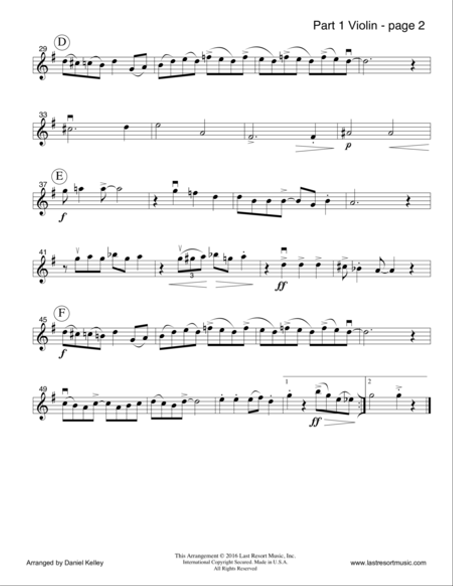 Everybody Step for String Trio- Violin, Viola, Cello String Trio scores gallery preview page 5