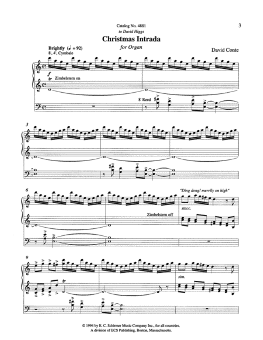 Christmas Intrada Organ scores gallery preview page 2