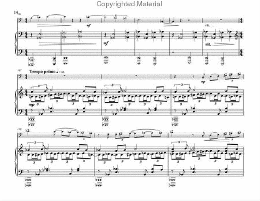 Fantasia for Trombone and Piano Piano Accompaniment scores gallery preview page 4
