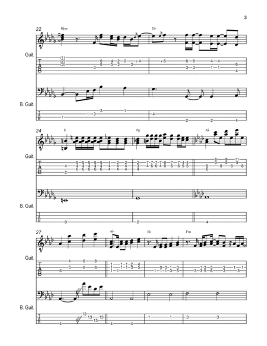 Amazed Guitar Solo scores gallery preview page 3