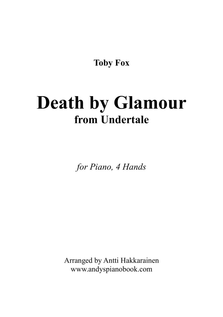 Death by Glamour (from Undertale) 1 Piano, 4-Hands scores gallery preview page 1