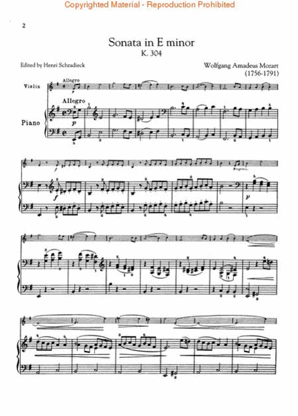 Sonata in E Minor, K304