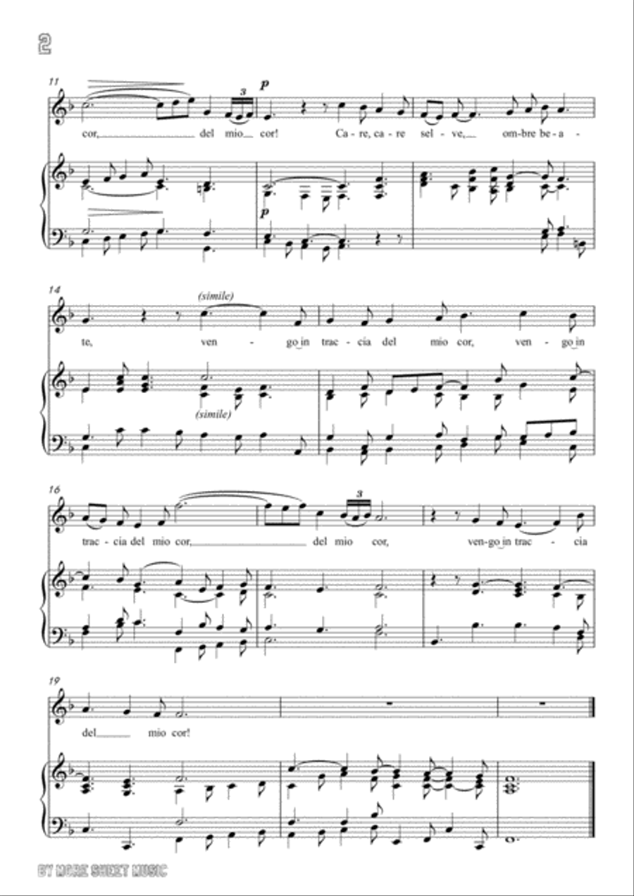 Handel-Care selve in F Major,for Voice and Piano Handel-Care selve in F Major,for Voice and Piano Voice Solo scores gallery preview page 4