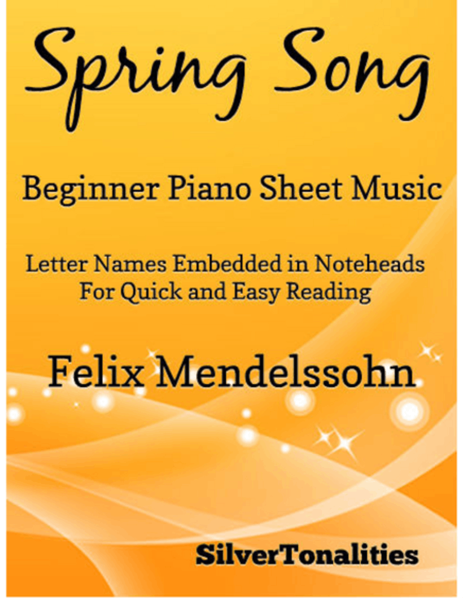 Spring Song Beginner Piano Sheet Music Easy Piano scores gallery preview page 1