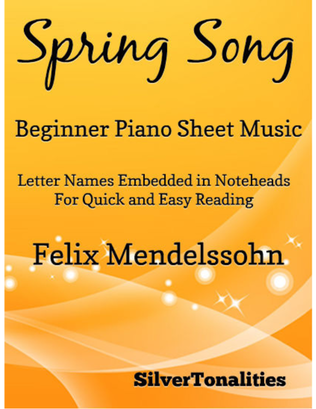 Book cover for Spring Song Beginner Piano Sheet Music