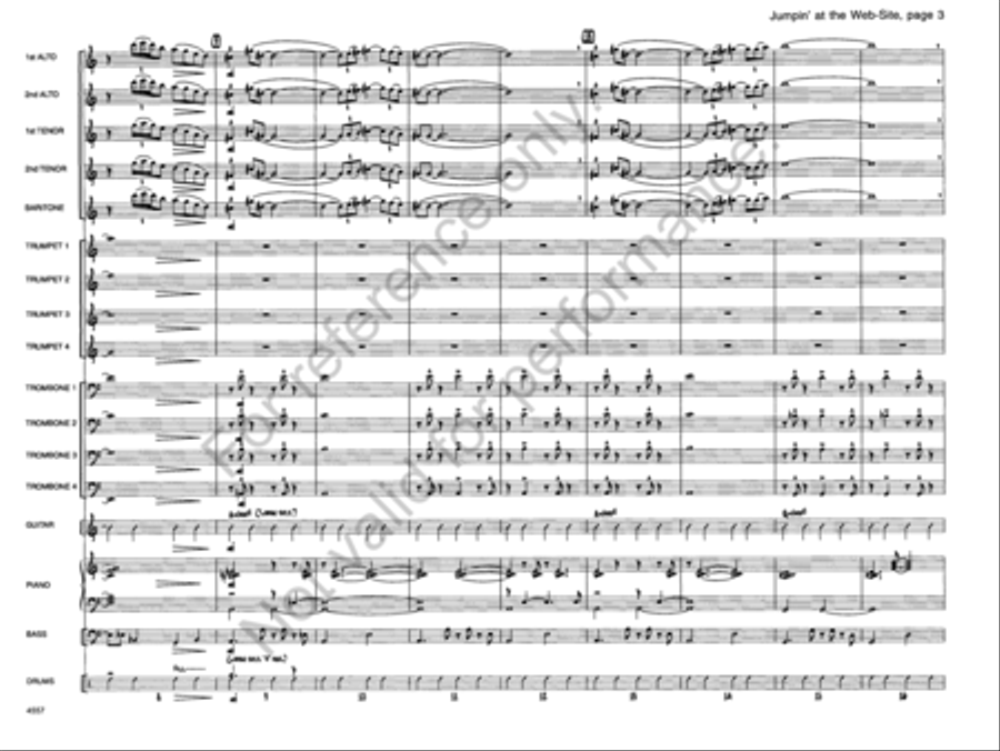 Jumpin' At the Website Jazz Ensemble scores gallery preview page 3