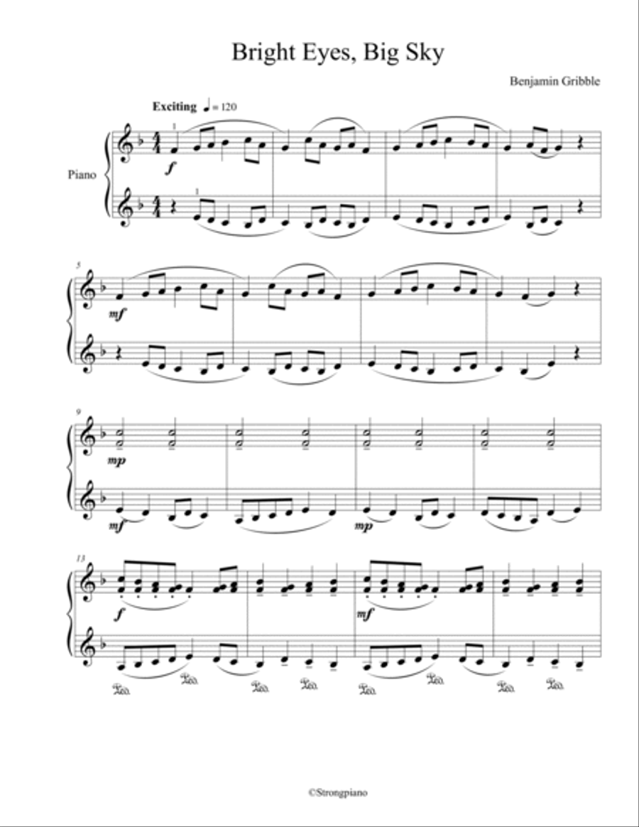 Bright Eyes, Big Sky Piano Method scores gallery preview page 2