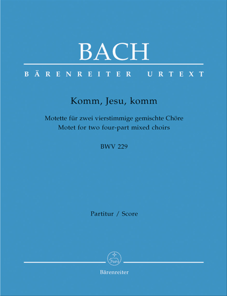 Komm, Jesu, komm, BWV 229 4-Part scores gallery preview page 1