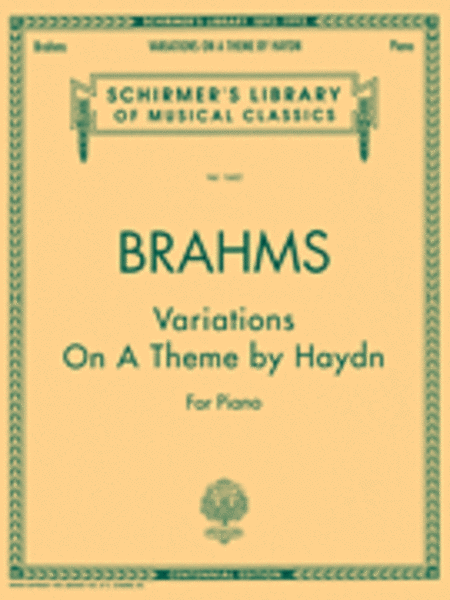 Variations On A Theme By Haydn  For The Piano